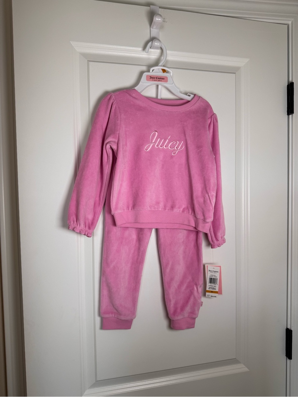 Juicy Couture Pink Velour Toddler Pullover with Tag
